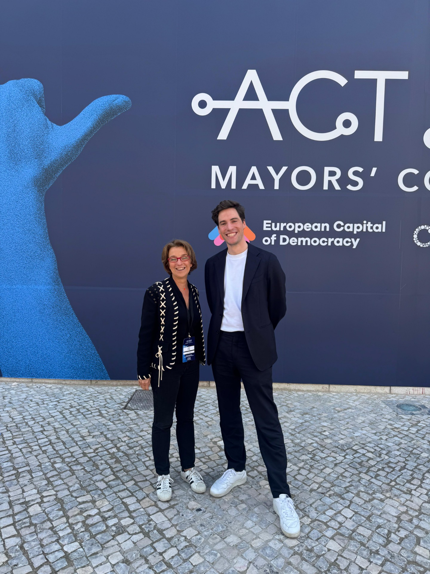 with Olivia P'Tito, mayor of Koekelberg